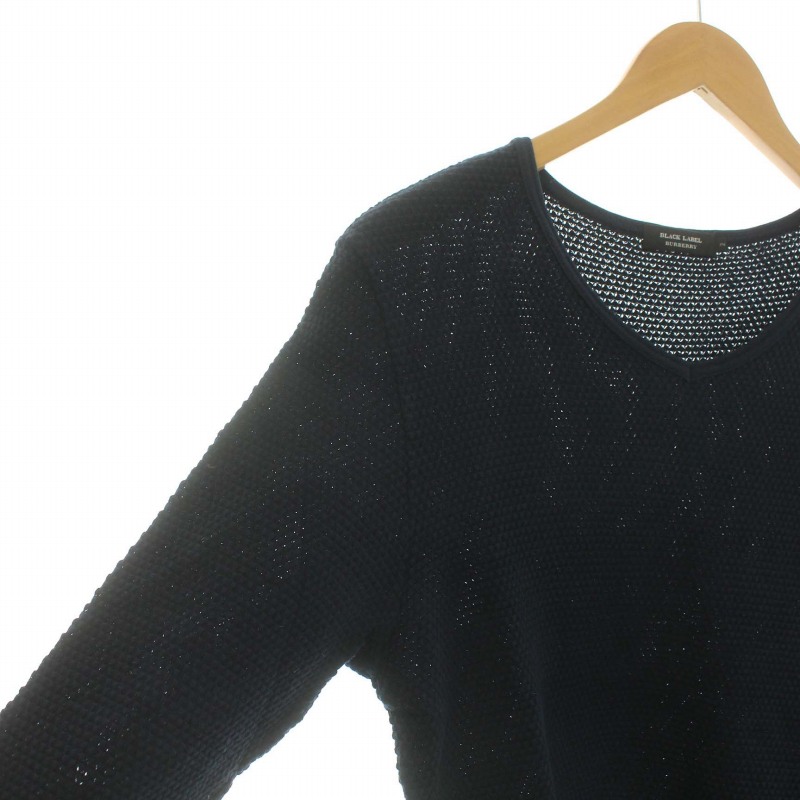 バーバリーブラックレーベル BURBERRY BLACK LABEL ワッフルカットソー 
