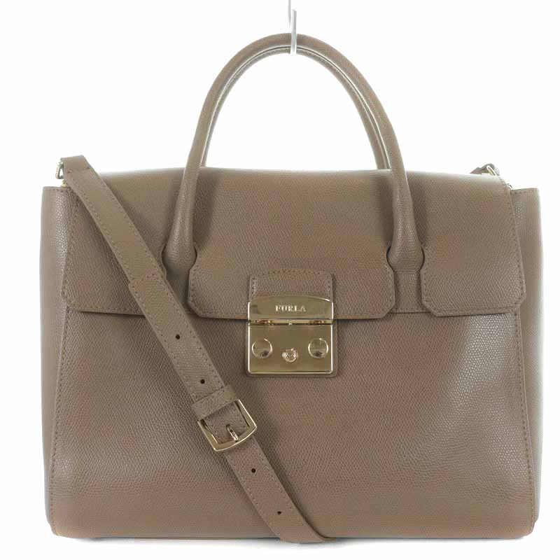 FURLA フルラ あたえる METROPOLISメトロポリス Mサッチェルバック 美品！