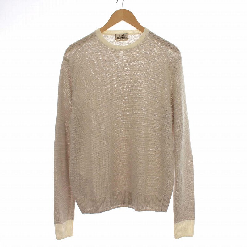 エルメス HERMES PULL COL ROND サマーニット カットソー リネン 麻 