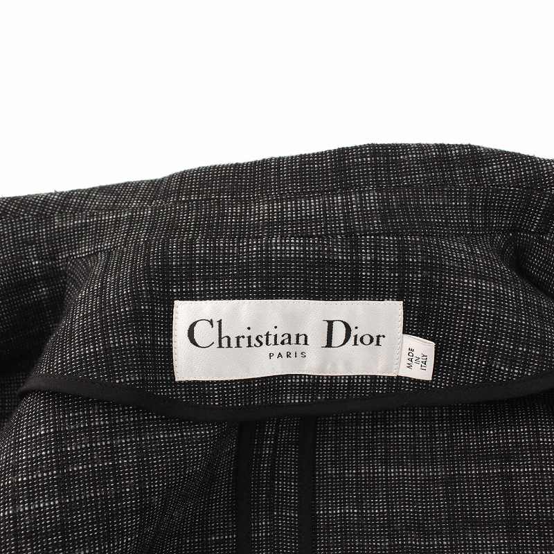 【極美品】Mサイズ リネン麻 クリスチャンディオール ダブルジャケット Christian Dior MONSIEUR /クリスチャンディオールムッシュ