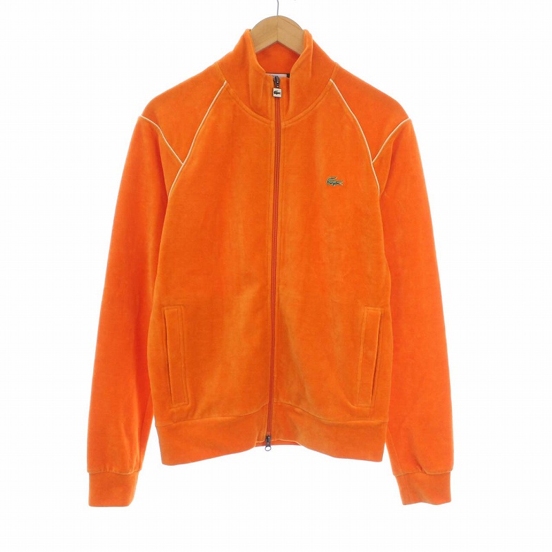 ラコステ ライブ Lacoste L!VE zippered velvet track top ベロア