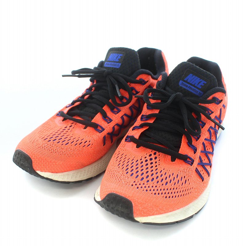 Nike ランニングシューズ ブラック/オレンジ NIKE ナイキ 554888 ランニングシューズ Wmns Flyknit One 総柄