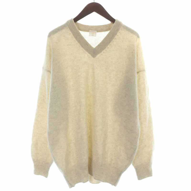PHLANNEL SOL】Wool Yak V neck knit ベージュ