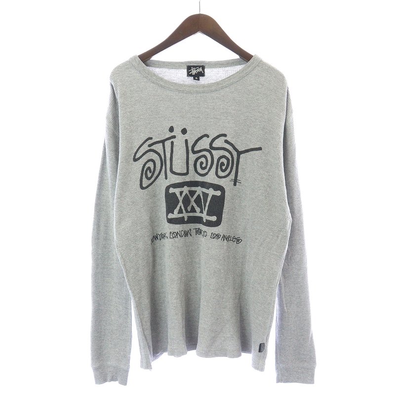 ステューシー STUSSY Tシャツ カットソー ロンT 長袖 ワッフル 