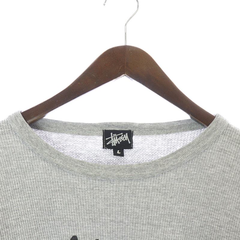 ステューシー STUSSY Tシャツ カットソー ロンT 長袖 ワッフル 