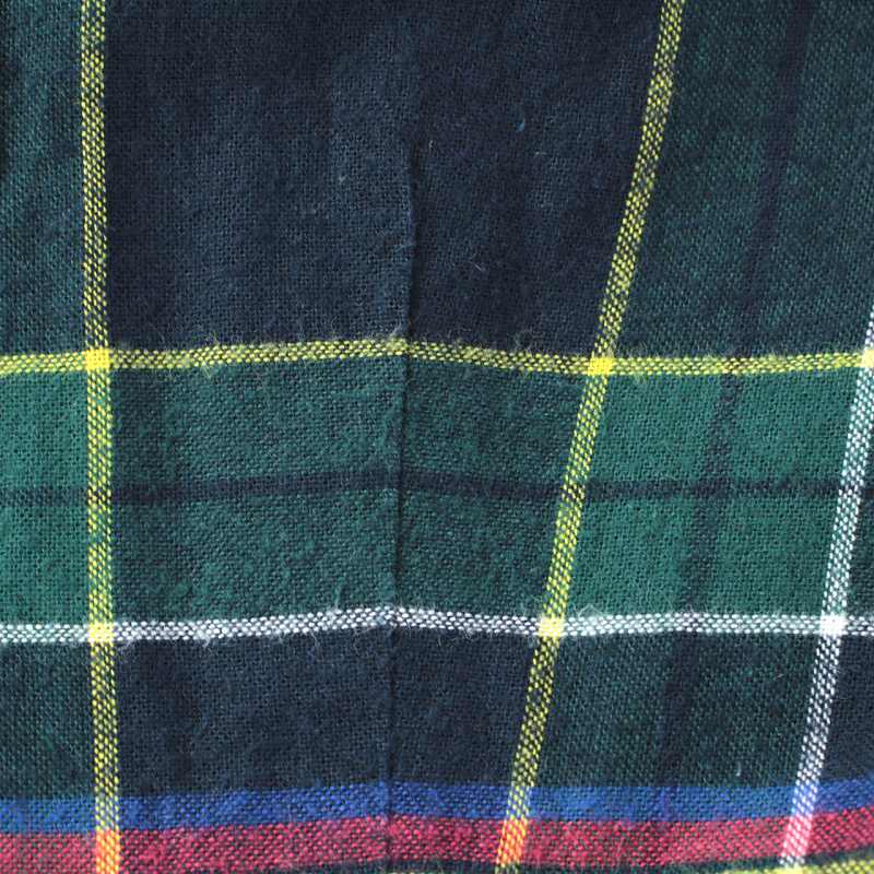 ラルフローレン ネルシャツワンピース 紺×緑タータンチェック マキシ丈