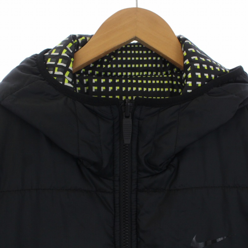 ナイキ NIKE リバーシブル 中綿ジャケット フード ジップアップ 総柄 M 