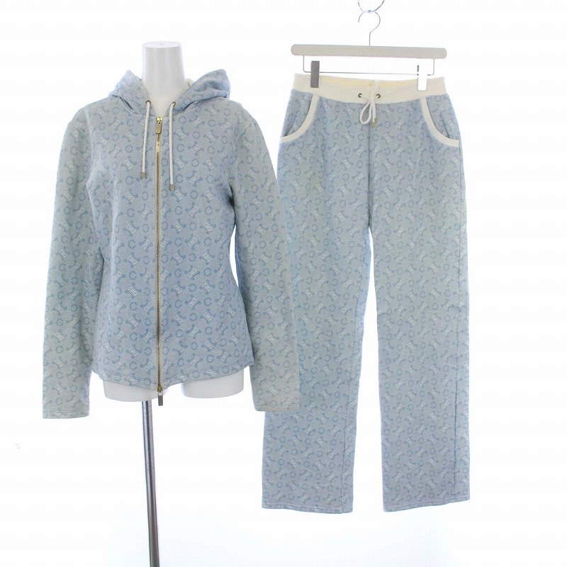 セリーヌ CELINE マカダム柄 セットアップ 上下 ジップアップパーカー 