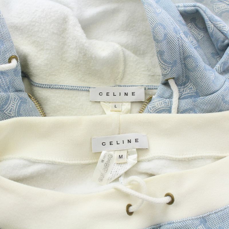 セリーヌ CELINE マカダム柄 セットアップ 上下 ジップアップパーカー  