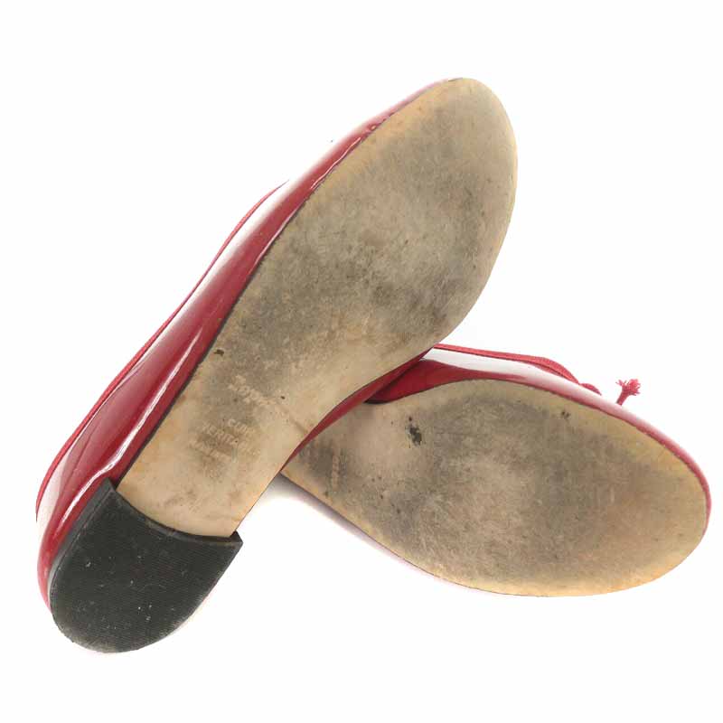 repetto サンドリオン 25cm レッド フラットシューズ スエード