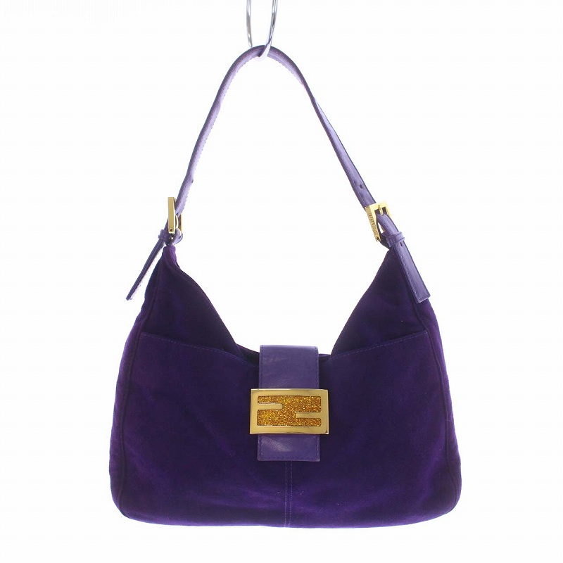 フェンディ FENDI マンマバケット ベロア ハンドバッグ ワンショルダー 