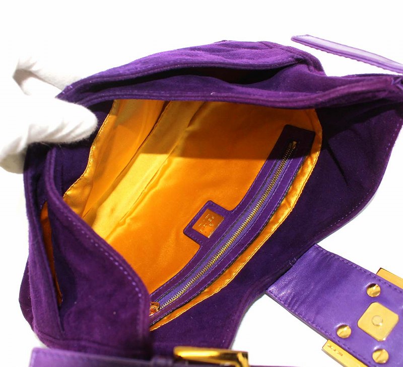 フェンディ FENDI マンマバケット ベロア ハンドバッグ ワンショルダー 