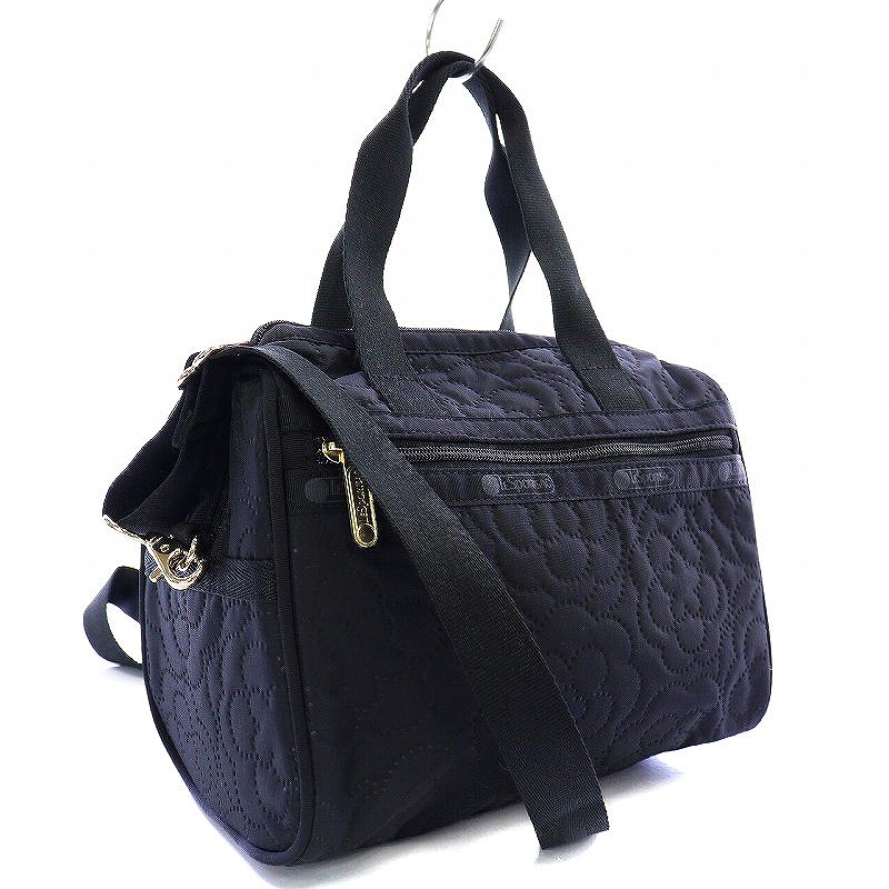 レスポートサック LesportSAC EVERYDAY SM SATCHELブラックデボス ミニ