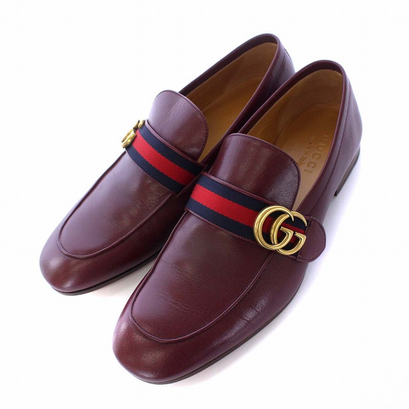 グッチ GUCCI GGウェブ ローファー ビジネスシューズ シェリーライン 