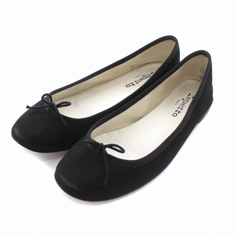 レペット Repetto バレエシューズ フラット パンプス リボン 38.5 24cm 