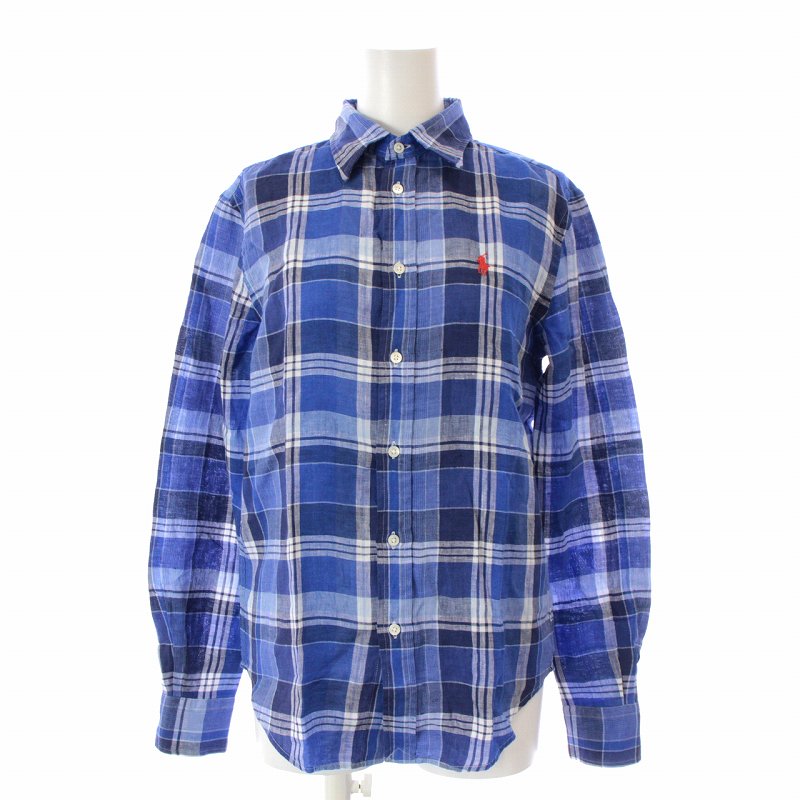 ポロ ラルフローレン POLO RALPH LAUREN シャツ チェック 長袖 麻 