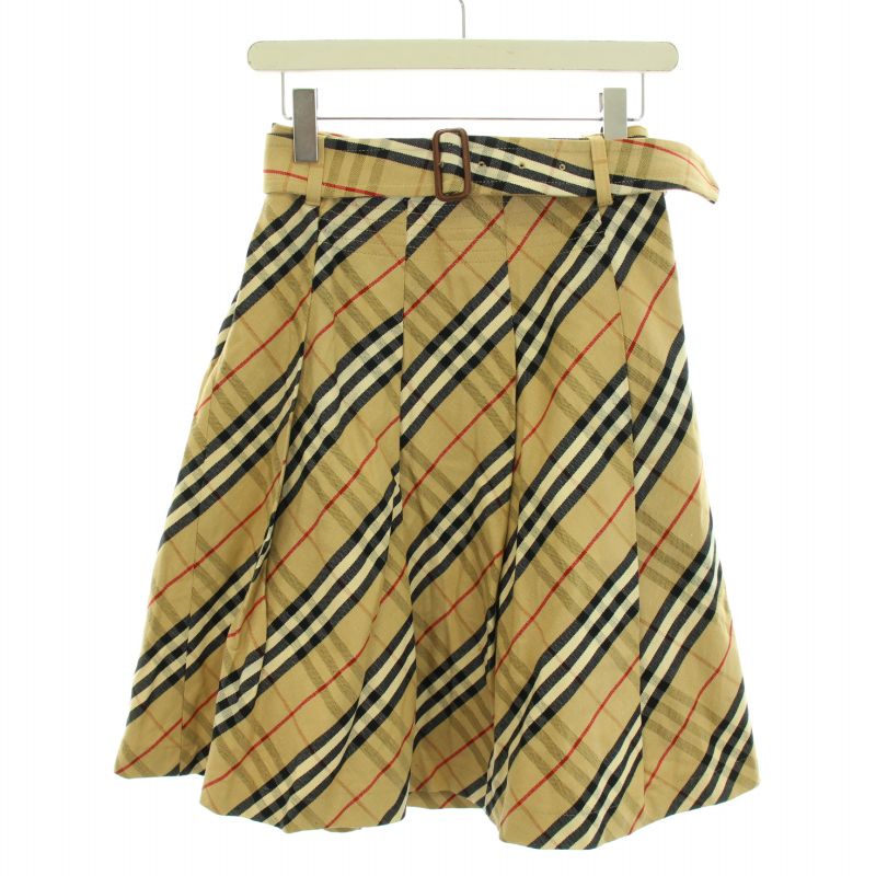 バーバリー ロンドン BURBERRY LONDON スカート ひざ丈 フレア  