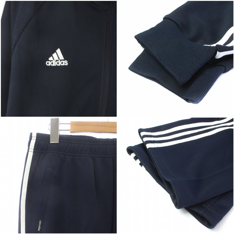 adidasジップアップジャケット ジャージ紺・灰 Oメンズ P3