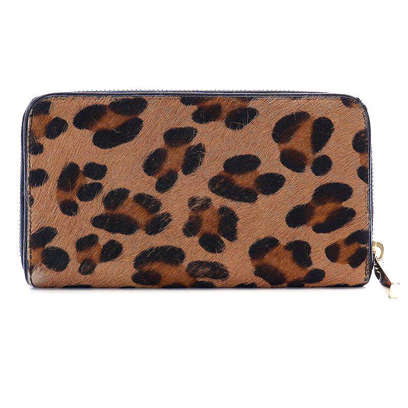 トリーバーチ TORY BURCH 長財布 小銭入れ ラウンドファスナー ハラコ  