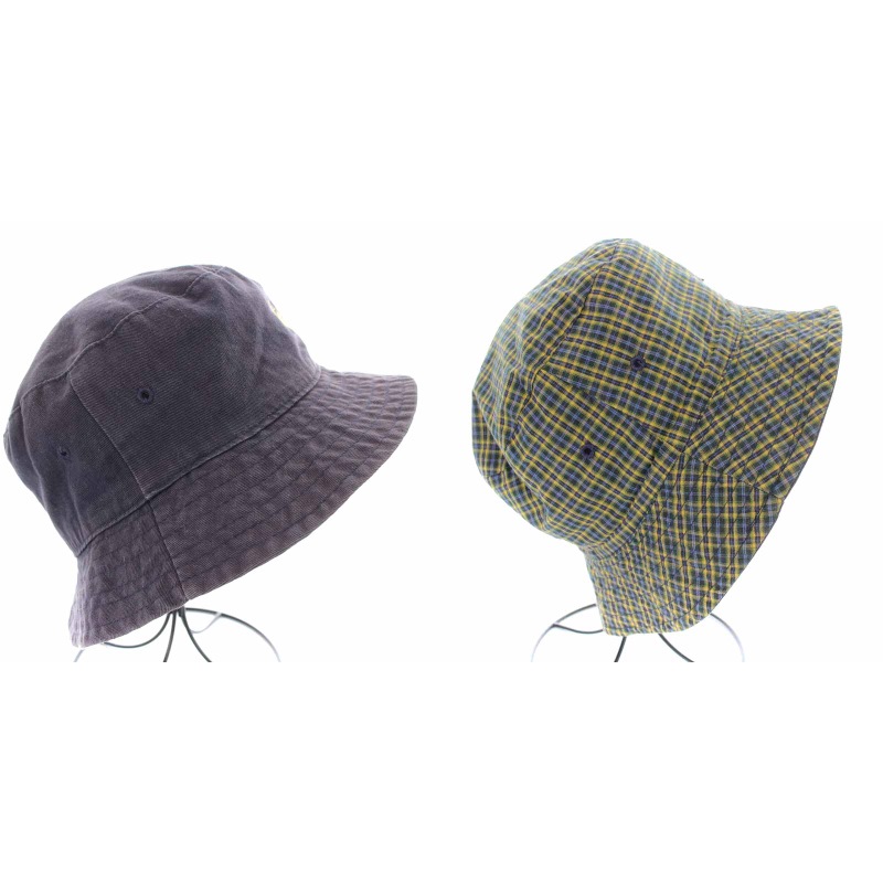OLD STUSSY バケットハット リバーシブル チェック USA製 90s OLD STUSSY バケットハット リバーシブル チェック USA製 90s