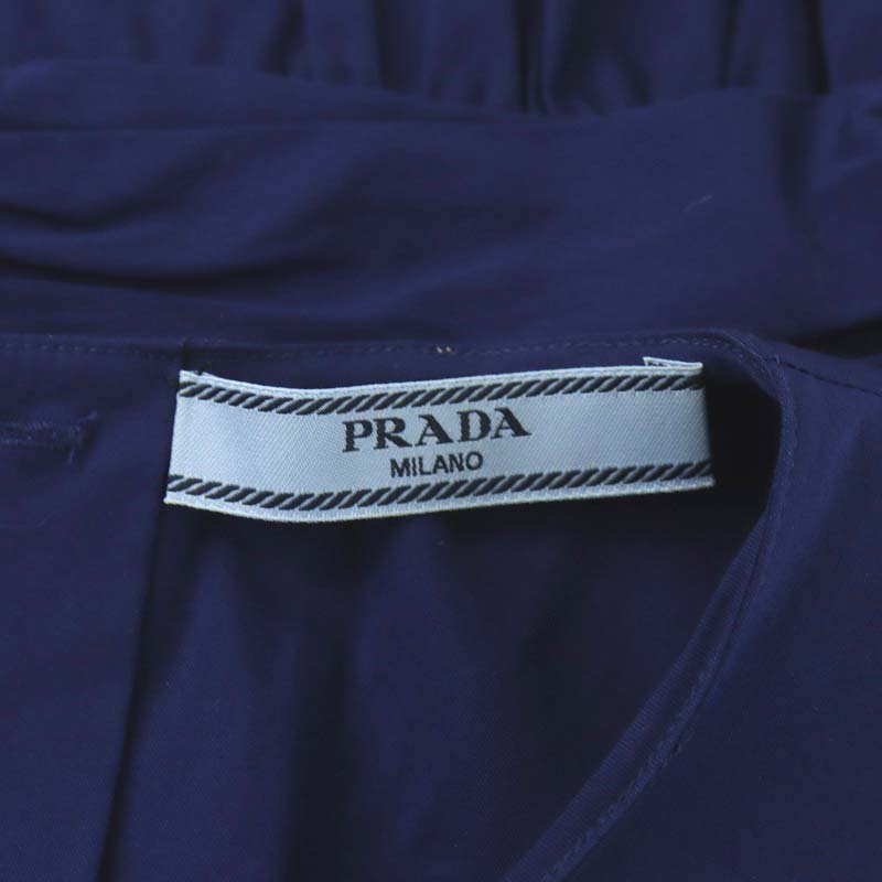 プラダ PRADA ブラウス シャツ ノースリーブ プルオーバー リボン 