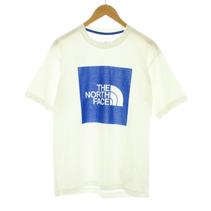 ノースフェイス 半袖Tシャツ メンズ M ブルー青 プリントロゴ 美品 ザノースフェイス THE NORTH FACE カラフルロゴティー Tシャツ