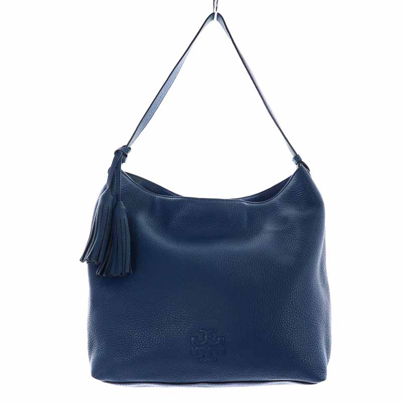 トリーバーチ TORY BURCH ワンショルダーバッグ レザー タッセル 青 