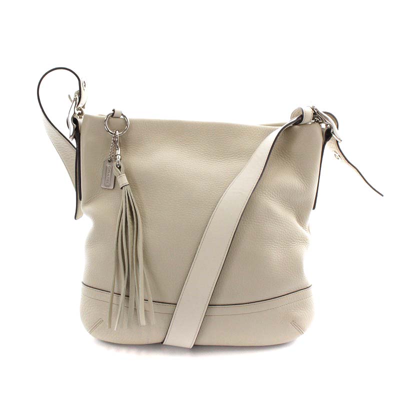 コーチ COACH ショルダーバッグ ポシェット レザー タッセル オフ 
