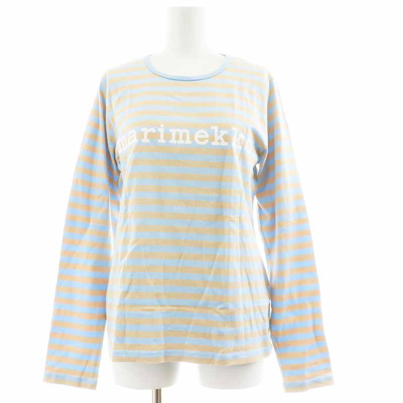 マリメッコ marimekko Tシャツ カットソー ロンT 長袖 ボーダー ロゴ