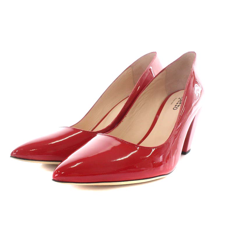 未使用品 レペット Repetto パンプス ポインテッドトゥ エナメル 