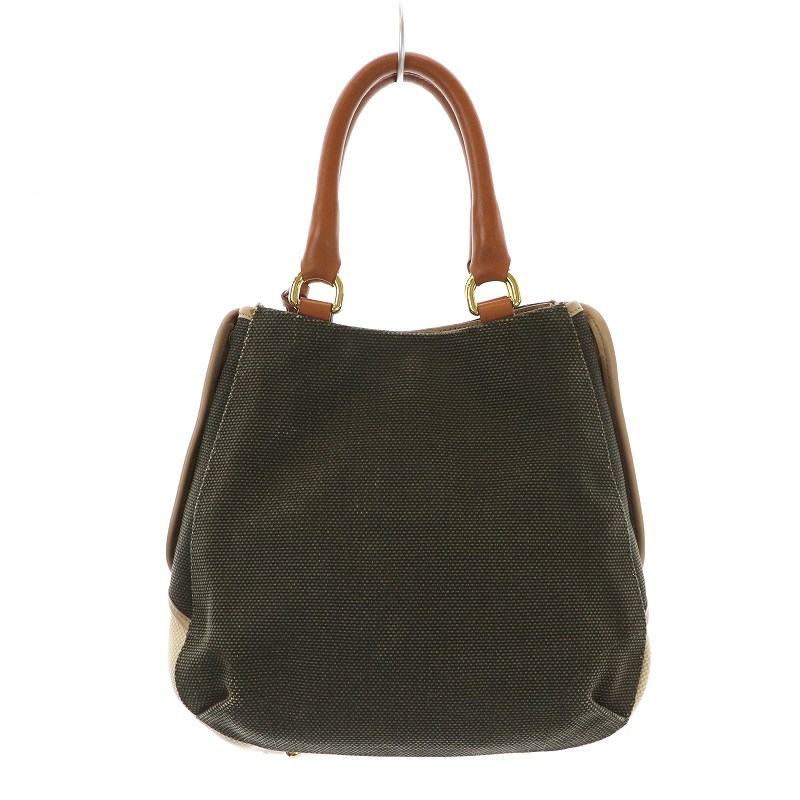 美品 4467 FURLA フルラ トートバッグ キャンバス レザー ブラウン フルラ FURLA バック （ブラウン系） -ファッション通販 FASHION