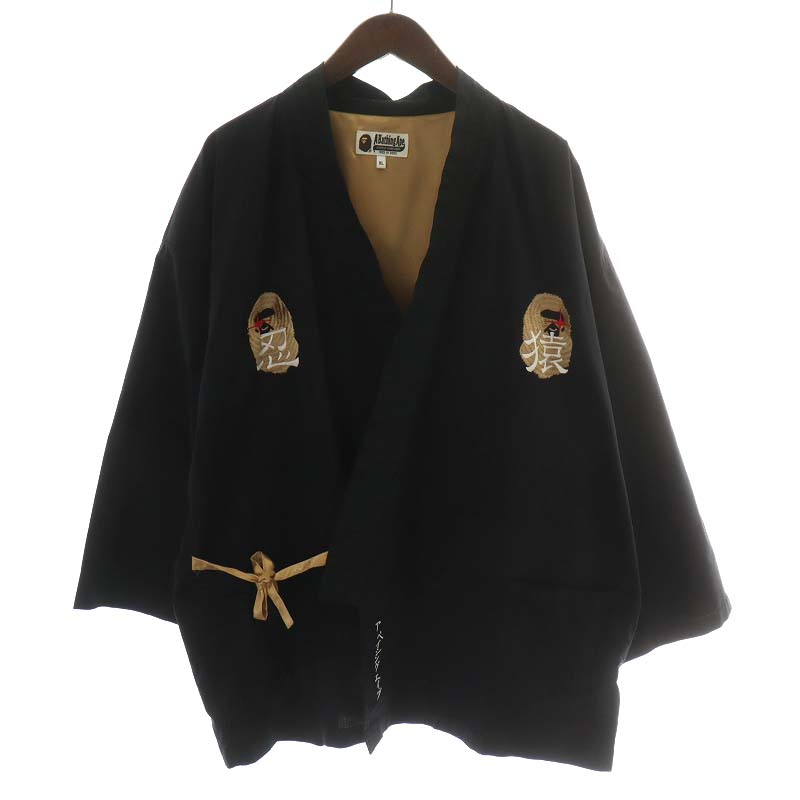 アベイシングエイプ A BATHING APE kimono shirt シャツ 羽織 刺繍 