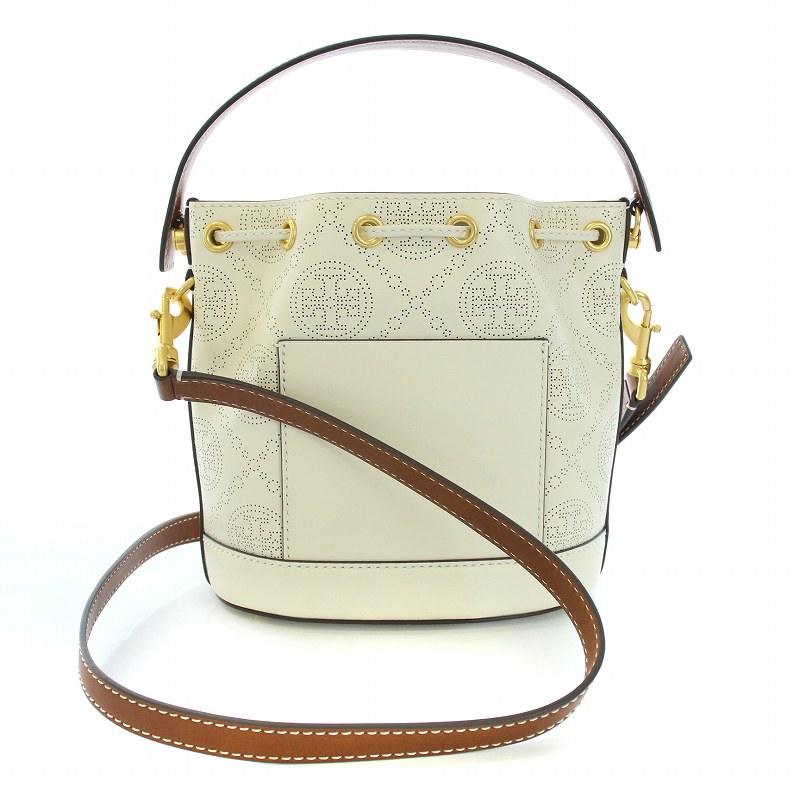 トリーバーチ TORY BURCH Tモノグラム パーフォレート レザー バケット 