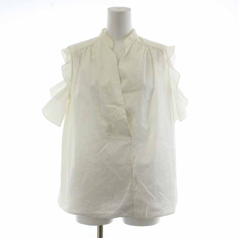 クロエ CHLOE ブラウス シャツ ノースリーブ スキッパー フリル 34 S 