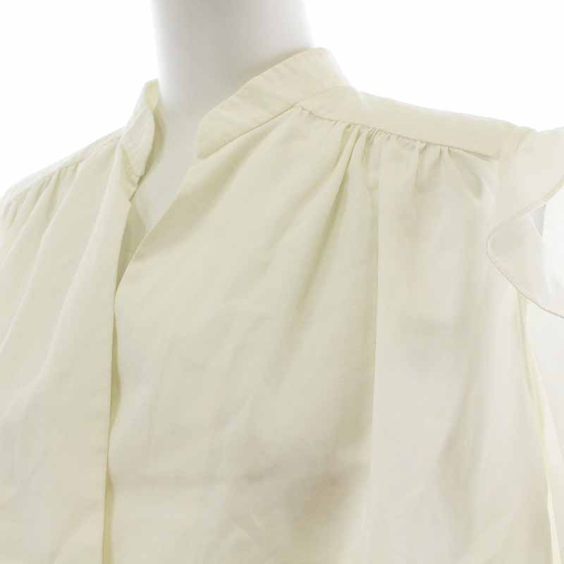 クロエ CHLOE ブラウス シャツ ノースリーブ スキッパー フリル 34 S 