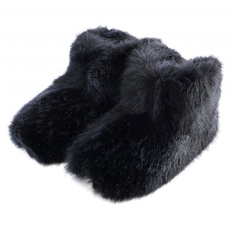 UGG ファー付き黒スエードショートブーツ 【公式通販】