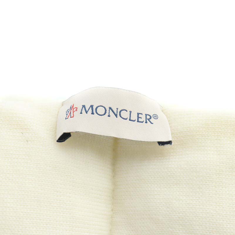 モンクレール MONCLER ダウンマフラー ボア ワッペン 白