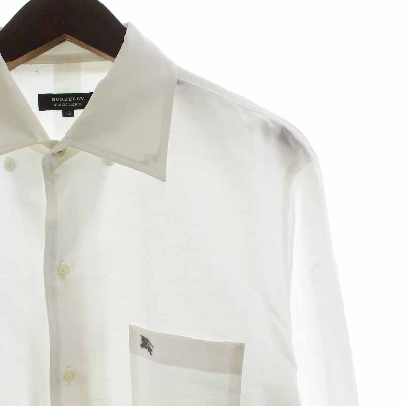 美品 BURBERRY BLACKLABEL バーバリー ドレス シャツ 42 BLACK LABEL BURBERRY ドレスシャツ 42