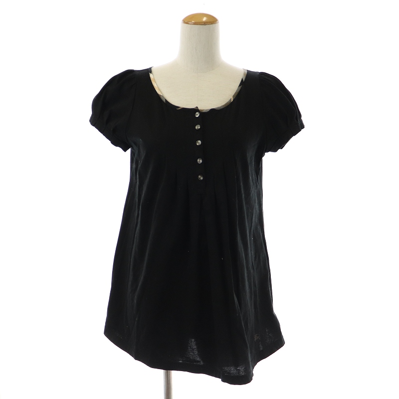 Burberry ブラック チュニック 38 BURBERRY BLUE LABEL 半袖Tシャツ