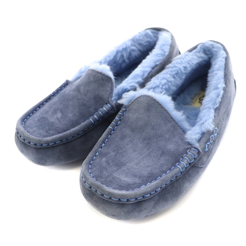 【レア】UGG 水色 スエード スカラップ アンスレー　モカシン UGG 青 スエード モカシン アグ オーストラリア UGG australia