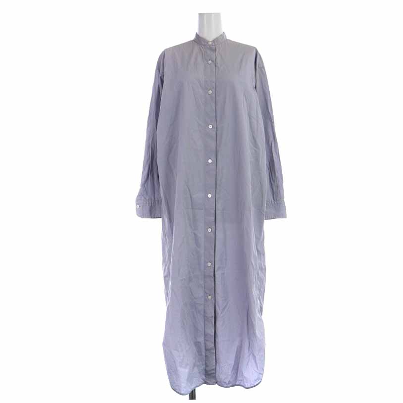イレーヴ YLEVE 18AW シャツワンピース バンドカラー ロング 長袖 0 XS 
