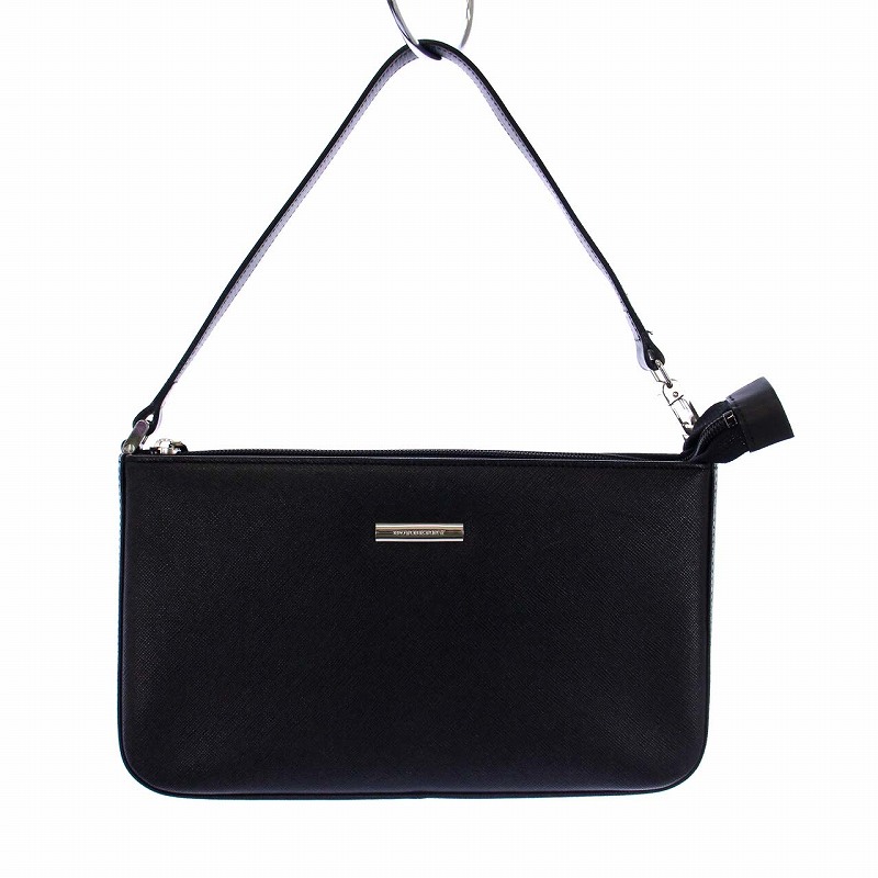 バーバリー BURBERRY ハンドバッグ レザー 裏地一部ノバチェック 黒  