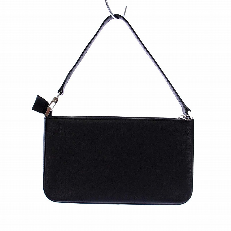 バーバリー BURBERRY ハンドバッグ レザー 裏地一部ノバチェック 黒  