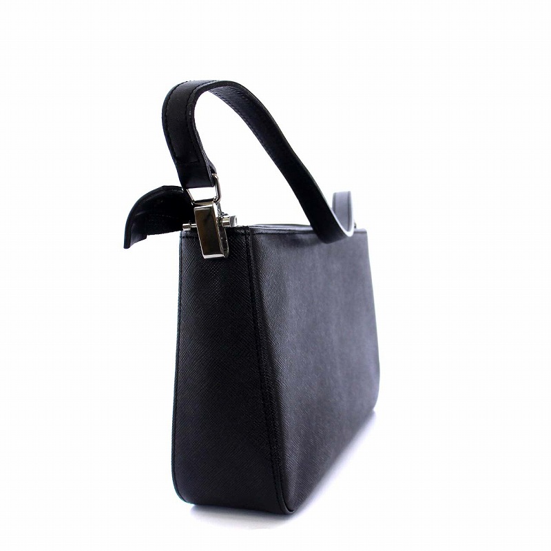 バーバリー BURBERRY ハンドバッグ レザー 裏地一部ノバチェック 黒  