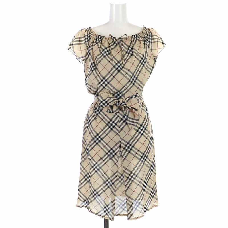 バーバリーブルーレーベル BURBERRY BLUE LABEL フレアワンピース ひざ 