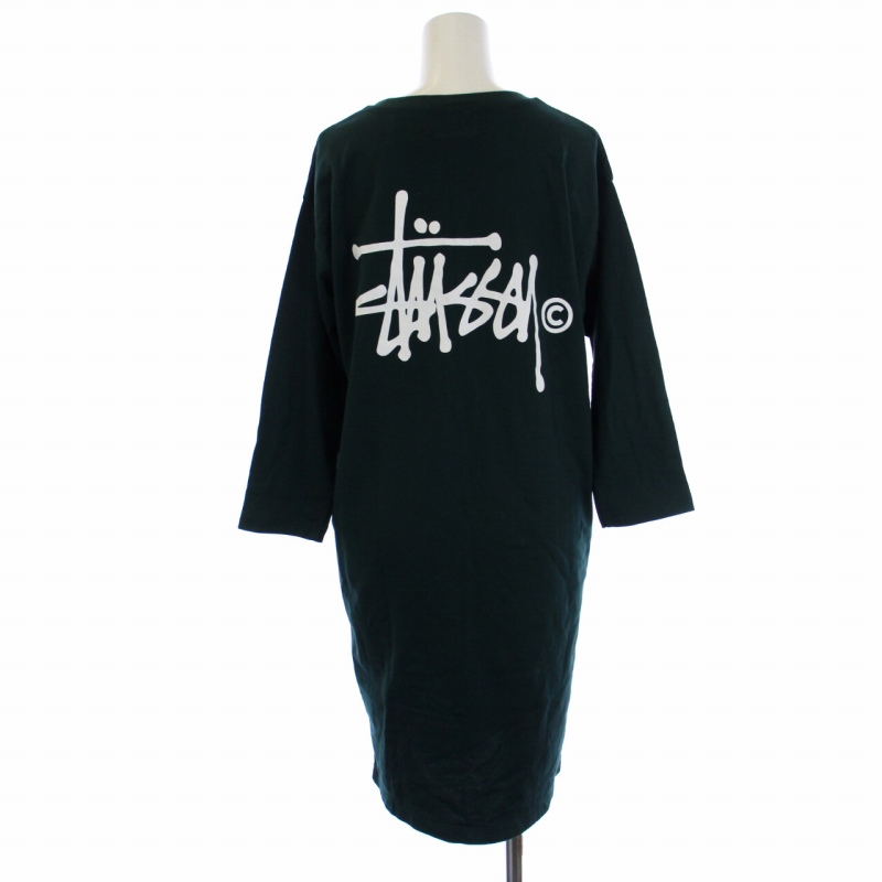 Stussy ロゴ入り膝丈ワンピース 未使用品 ステューシー STUSSY Basic logo 3/4 Dress ワンピース