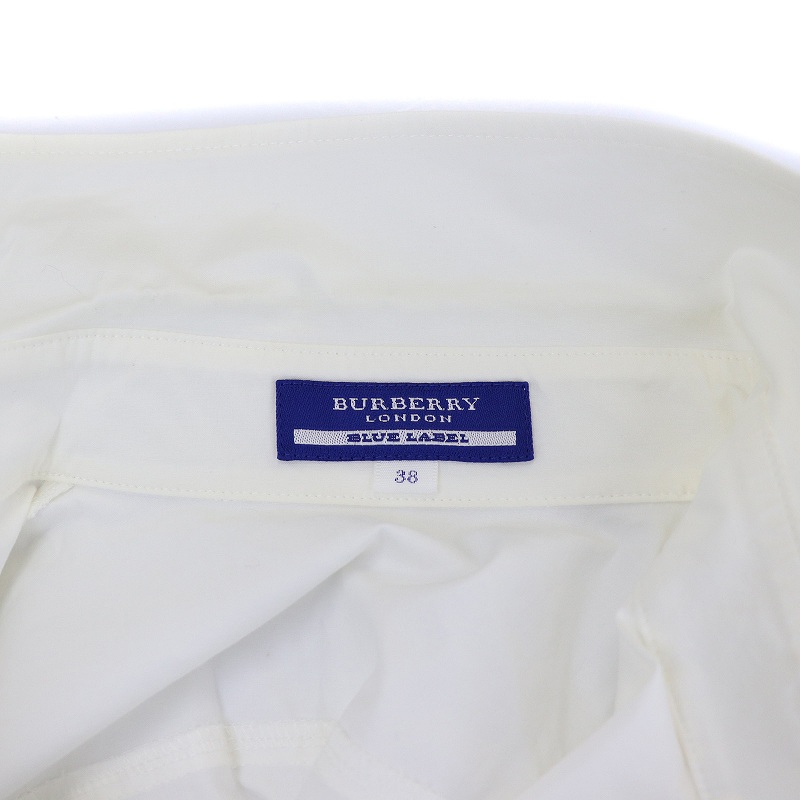 バーバリー ロンドン ブルーレーベル シャツ ブラウス 七分袖 38 M 白