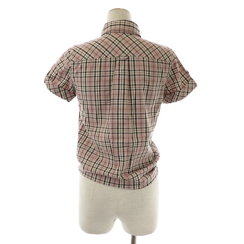 バーバリーブルーレーベル BURBERRY BLUE LABEL 前結びシャツ ブラウス 