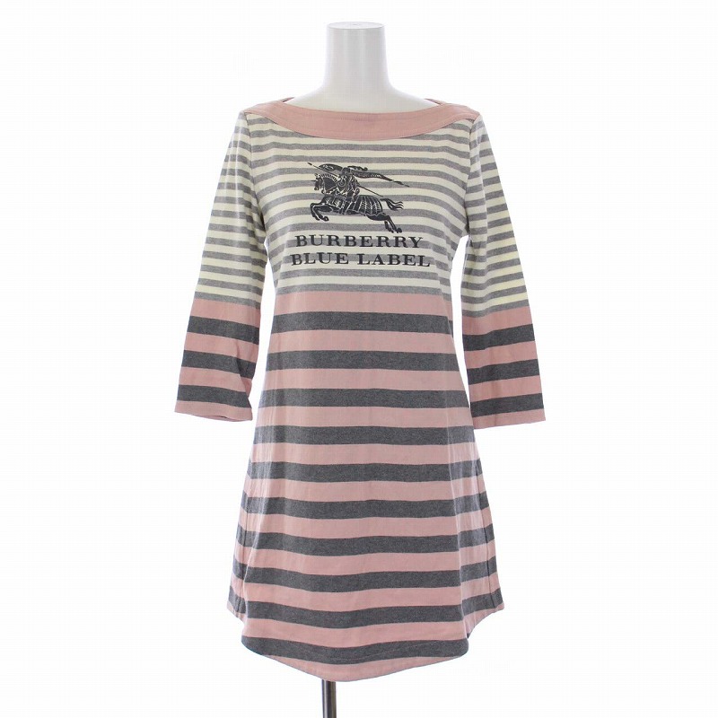 バーバリーブルーレーベル Burberry Blue Label ボーダーワンピ 中古 