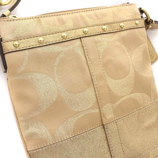 コーチ COACH ショルダーバッグ 42020 シグネチャー ラメ ポーチ 